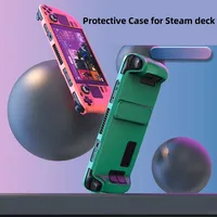 Pour Steam Deck /OLed Game Console Cover Shell avec support Antichoc Protection Case Frame Protector Stand Housse antidérapante