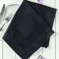 Serviettes de table en satin 100% coton, bordure satinée, 20x20, pour hôtel et restaurant, broderie personnalisée, lavables en machine, vente en gros