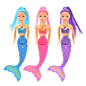 Wholesale Girl Beautiful Dress Up Set Toys 3 Style Mixing DIY Assembly 6.5 Inch Princess mermaid dolls Set For kids