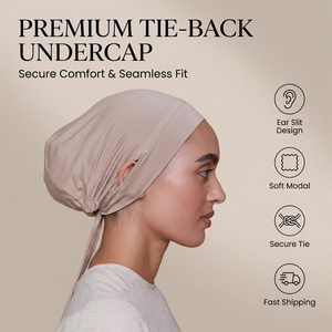 1pc Bonnet Hijab Léger en Jersey Soyeux pour <span class=keywords><strong>Femme</strong></span> avec Cordon de Serrage, <span class=keywords><strong>Voile</strong></span> Musulman Respirant Réglable pour Usage Quotidien - Product Image 1