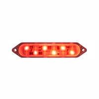 Feux de signalisation d'urgence LED rectangulaires de 4,9 pouces, lampe clignotante pour remorque/camion, conforme aux normes SAE/DOT/FMVSS108
