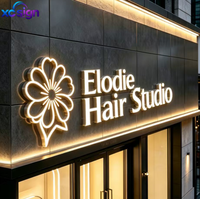 Enseigne lumineuse LED 3D personnalisée en acrylique, compatible HomeKit, avec transformateur et télécommande, pour devantures de magasins, bureaux, salons de beauté et commerces