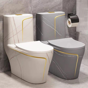 Inodoro <span class=keywords><strong>de</strong></span> Cerámica <span class=keywords><strong>de</strong></span> una Pieza, Color Mármol, Línea White Gold <span class=keywords><strong>de</strong></span> Hotel, para Baño - Product Image 2