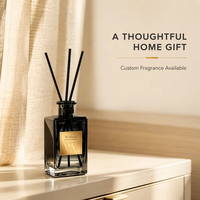 Diffuseur de parfum en verre dégradé de luxe grande capacité, étiquette dorée, végétalien, sans cruauté, marque privée, OEM, ODM, couleurs personnalisées