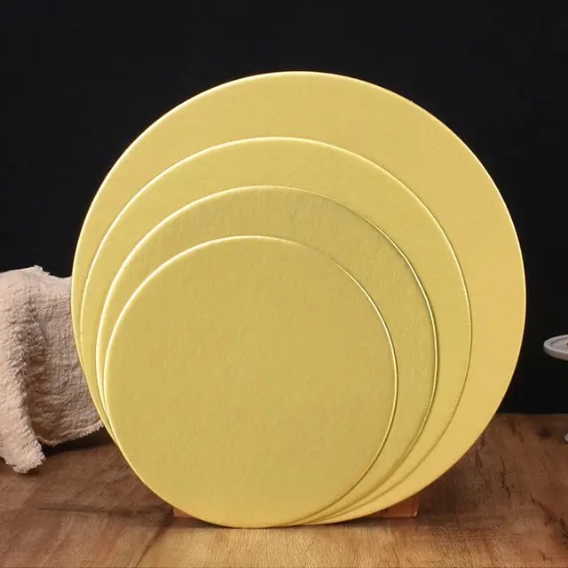 Wholesale Superior Gold Round Drum Thick Base 4" 6" 8" 9" 10" 12" 14" Cake Board