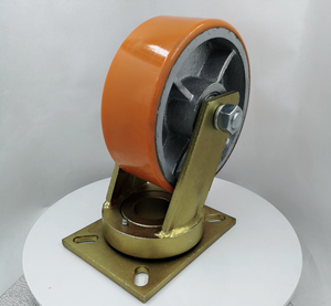 ขายส่งหนักอุตสาหกรรมล้อล้อ 500-2000KG โหลดสูง 125 160 200 250 300 มม.คงที่หมุนเหล็ก Pu ล้อล้อ - Product Image 5