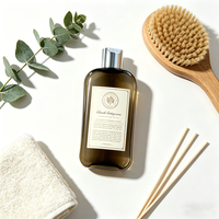 Bouteille plate en PET rose doré de luxe de 250 ml avec bouchon à disque pour shampoing, lotion, huile corporelle, emballage cosmétique esthétique minimaliste