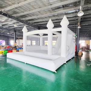 Château gonflable blanc de qualité commerciale, château gonflable, toboggan gonflable, jeu en plein air, location commerciale, investissement - Product Image 2
