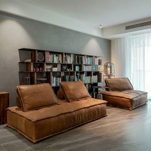Sala de estar de estilo nórdico moderno, sofá de tela creativo de alta gama, muebles personalizados para tres personas - Product Image 2