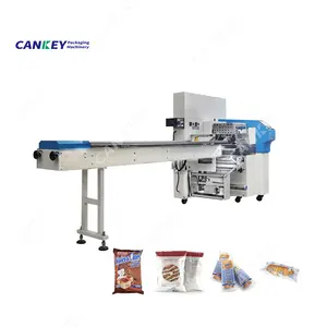 Cankey Factory Price Bread Flow Wrapping Hard Biscuit Pillow Type Packing Machine