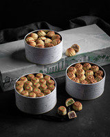 Boîtes d'emballage alimentaire en papier chocolaté personnalisées, motif marbré, pour la Saint-Valentin, boîtes à bonbons, emballage en papier, boîtes cadeaux pour Baklava et dattes pour l'Aïd