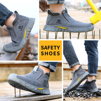 Sepatu Keselamatan Unisex GUYISA dengan Ujung Baja Anti-Panas Bersertifikasi CE untuk Bengkel Musim Dingin Musim Panas Musim Semi Musim Gugur-Sol Karet