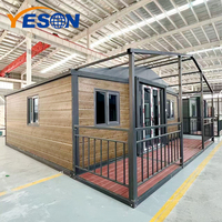 Casa Modular Prefabricada de Acero, Expandible, de Lujo, de 20 pies, Casa Contenedor Plegable Prefabricada de 40 pies