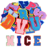 HAPPY GIFT Patchs en chenille personnalisés thermocollants, brodés et découpés au laser, en forme de fleur/coeur, à coudre, avec logo, multi-usages pour chapeaux et vêtements