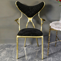 Chaise de salle à manger en cuivre pur, de luxe léger, personnalisée, villa, maison, nouveau modèle haut de gamme, dossier,