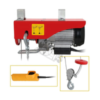 Palans électriques portables à câble métallique PA 500 kg, 220 V/110 V, vitesse de levage 8 m/min, crochet anti-chute, télécommande, IP54, longueur 12 m