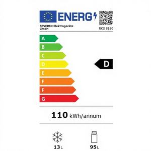 Refrigerador Combinado Rojo Eléctrico Severin RKS8830, 88, Plástico, Descongelación Automática, Enfriamiento Directo, Independiente, Capacidad de Congelación de 13L - Product Image 1