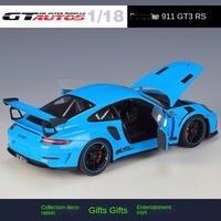 Coche de Metal Fundido a Presión, Escala 1:18, Welly GTA1:18 P Orsche GT3 RS, Superdeportivo Coleccionable, Modelo de Coche de Aleación, Juguete