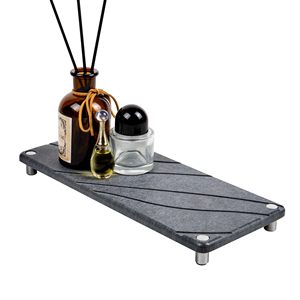 FIGOO - Organizador <span class=keywords><strong>de</strong></span> Baño Multifuncional, Impermeable, Ecológico, Estilo Vintage, con Toallero y Bandeja <span class=keywords><strong>de</strong></span> Drenaje Extraíble <span class=keywords><strong>de</strong></span> Secado Rápido - Product Image 2