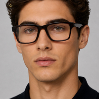 Montures de lunettes épaisses Omelle Top Result Discount Designer, noires, tendance et stylées pour femmes
