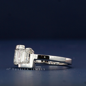 แหวนเพชรทอง 14K สังเคราะห์สำหรับผู้ชาย หรูหรา ทันสมัย เพชรสร้างในห้องปฏิบัติการ แหวนแต่งงาน แฟชั่นสำหรับผู้ชาย ของขวัญเครื่องประดับ - Product Image 2