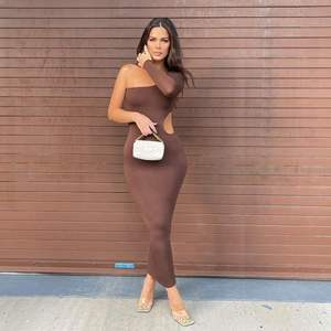 Senza maniche senza spalline scava fuori abiti da sera <span class=keywords><strong>Sexy</strong></span> nero <span class=keywords><strong>Sexy</strong></span> Women Party Dress <span class=keywords><strong>2023</strong></span> Summer Solid Long Dresses - Product Image 4