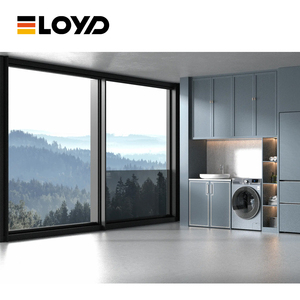 Système de porte coulissante panoramique Eloyd Skyland série 150 en alliage d'aluminium à double vitrage en verre trempé à isolation thermique pour hôtel - Product Image 4