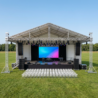 Structure carrée portable en alliage d'aluminium robuste à double couche avec installation rapide pour scène d'événements extérieurs, concerts et expositions