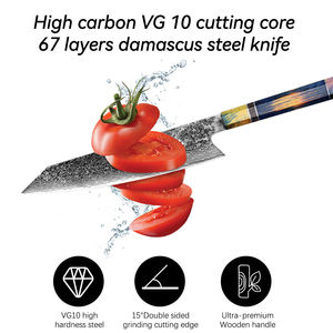 Profesional 8 pollici di lusso Vg10 forgiato 67 strati cucina cucina Chef coltello damasco Kiritsuke coltello - Product Image 3