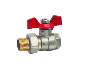 <strong>Mini</strong> Brass <strong>Ball</strong> <strong>Valve</strong> Internal/External Thread Gas Control <strong>Valve</strong> With Aluminum Butterfly Handle - Product Image 1