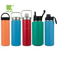 Bouteille thermique à eau isolée sous vide avec couvercle magnétique en acier inoxydable pur de 12oz pour adultes verres directs