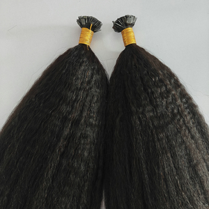 Vente en Gros Extensions de Cheveux Humains à Pointe Plate Crépus et Lisses Cheveux Remy à Pointe K à la Kératine - Product Image 2