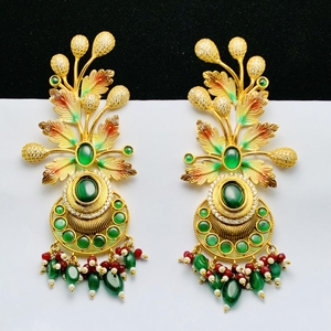 Designer Rose Gold Plated Vermeil Multi-estone <b>Stud</b> <b>Earrings</b> Austrian Crystal Chandelier With Shining Like Nothing Else on Earth - Product Image 3