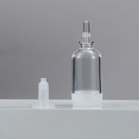 Vente en gros de flacons compte-gouttes PS AS Skincare 5ml 10ml 15ml, distributeur en plastique ambré transparent, flacon d'ampoules de sérum d'huiles cosmétiques