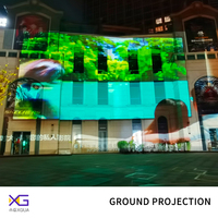 Proyección arquitectónica, proyección de pared en vivo de rascacielos, animación 3D, proyección inmersiva para teatros y cines