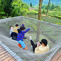 Filet de protection pour balcon de jardin à 2 niveaux Filets de protection pour lits de plage sans nœuds Portant 300 ~ 400kg Hamac suspendu Barrière de falaise