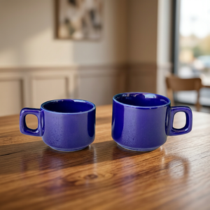 Juego de 2 Tazas de Cerámica Moradas, Diseño Minimalista, Resistentes al Calor, para Uso Doméstico - Product Image 3