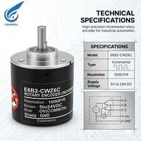 Encodeur rotatif incrémental E6B2-CWZ6C Haute résolution Protection IP50 Réponse 100kHz 1000P/R 2000P/R Phase ABZ Sortie NPN 5-24V