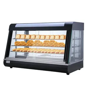 TARZNA Commercial Stainless Steel Hot Food Display Cabinet Restaurant Dry Heating Electric Bread Warmer