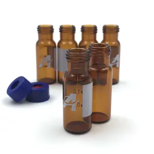 AIJIREN sampel fotosensitif, awet kaca botol kecil Amber sekrup otomatis 9mm dibuat dari borosilikat tinggi