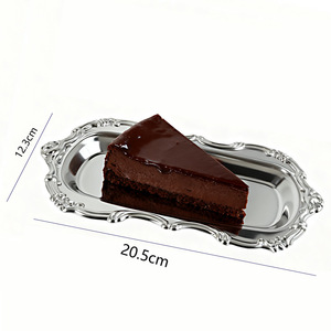 Piatto per Dessert in Acciaio Inox, Vassoio per Snack da Caffè, Frutta Secca, Piatto per Aromaterapia e Conservazione Candele - Product Image 5