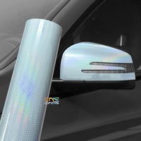 Film de protection de voiture en PET holographique laser nid d'abeille, couleur arc-en-ciel irisée changeante, vinyle auto-adhésif pour la décoration extérieure des voitures