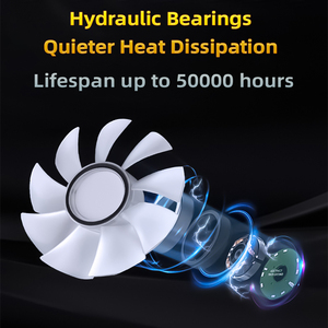 Masaüstü bilgisayar kasası Fan 120mm PWM ARGB sessiz soğutma fanı PC oyun için beyaz Aura Sync uyumlu PC Fan soğutucu sistemi - Product Image 6