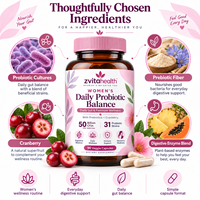 Probiotiques pour femmes à marque privée + Enzymes digestives : Favorisent la régularité intestinale et la défense immunitaire