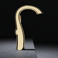 Grifo de Baño Europeo de Lujo Moderno con Acabado Cromado, Montado en Cubierta, Monomando de Latón con Mezclador de Agua Fría/Caliente para Lavabo