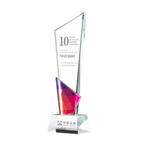 Trophée de récompense en cristal vierge créatif personnalisé Souvenir d'artisanat en cristal Trophée en verre de cristal personnalisé