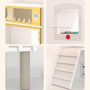 الأكثر مبيعاً سرير خشبي فاخر لفيلا القط الصلبة بتصميم عش القط - Product Image 6