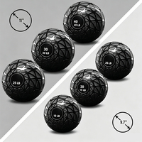Balón Medicinal Antideslizante de Goma Supro de 10-40 LB, Balón Medicinal Resistente para Crossfit y Entrenamiento de Fuerza en el Gimnasio