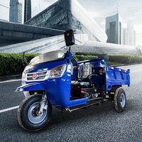 Triciclo diésel mini de 18/22/25 HP, triciclo de tres ruedas con volquete para transporte de mercancías