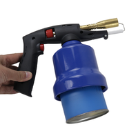 Tragbarer Kompakter Butan-Gasbrenner mit Taschenlampe für Outdoor-Camping Schweißset Laser-Strahlflammen-Feuerzeug